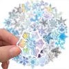 60pcs Christmas Snowflake Sticker for Water Bottle Laptop Skateboard Motorcycle Waterproof Decals6480741