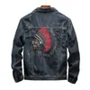 Herrenjacken Prowow Mode Streetwear Männer Jacke Retro Blue Indian Chief Stickerei Denim Jacken Männer Größe M-6XL Hip Hop Punk Mäntel 220826