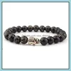 Perlenstränge Holzperlen Armbänder Sandelholz Buddhistische Meditation Gebetsperlenarmband Holzschmuck Yoga Buddha Drop Lieferung 2021 Dhs9G