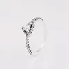 Roséguld Rosa sten Förhöjd kärlek Hjärtringar Originallåda Set för Pandora Real 925 Silver CZ diamant Kvinnor Vigselring