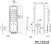 Molisau Mechanical Keyless Door Lock med knappsatser 6 Kod Keyless Deadbolt Lämplig för hem/hotell/kontor/studio/lager/filarkiv