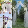 Other Festive Party Supplies Backdrop Railing Decoration Organza Wedding Yarn Tulle Sheer Crystal Fabric Birthday Party Wedding Arch Ceremony 48cm x 5m 220826