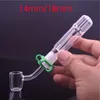 Accessoires pour fumeurs en gros mini kit de brûleur à mazout en verre eau dab rig bong tuyau avec 100% quartz banger clou et clip en plastique