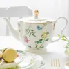 England Style Luxury Coffee and Tea Sets Bone China European Afternoon Tea Cups Set Exquisite 3-layer Fruit Tray