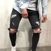 Herenjeans cool stijlvolle vintage vaste kleur broek haveloze rits voor datingmen's mannen