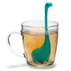 Herbata sitki infuzer silikon słodki kreskówkowy sitko herbaty FDA LFGB standardowe luźne filtr liści narzędzia herbaciane loch ness potwór