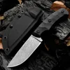 1st H8261 utomhusöverlevnad Rak jaktkniv D2 ETCHING Drop Point Blade Full Tang G10 Handle Fixed Blade Knives With Kydex