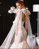 Eleganckie sukienki ślubne syreny bez rękawów luksusowe ukochane paski spaghetti cekiny aplikacje mostowe suknie ślubne koronkowe pociągnięcia pociągu zamiatać pociąg vestido de novia