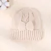 Chapeaux d'hiver pour bébés filles, avec nœuds doux, Bonnet tricoté pour enfants, Bonnet pour nourrissons, accessoires pour bébés