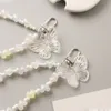 Fashion Butterfly Keychain Trendy Transparent Bad Chain Chains Keyring Telefone para feminino Pingente de decoração de chaves de carro