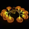 Inne świąteczne zapasy imprezowe 150 cm 10LLd Halloween LED LED LED Portable Pumpkin Ghost Skeletons for Home Bar Decor 220826