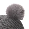 M494 Baby Kids Knitted Hats Ball Cartoon Cat Wool Caps Boys Girls Children Knitting Warm Beanie Hat
