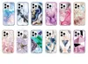 12designs Marble 3in1 hoesjes voor iPhone 15 14 13 Pro Max 12 11 X XR XS 8 7 6 Plus 3 in 1 harde PC TPU hybride laag mode plastic geometrisch steen rock schokbestendig telefoonhoesje