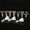 Hookah Glass Bowl z uchwytem 14 mm 18 mm staw męski do szklanej szklanej wody rura palenia bong