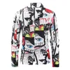 Herenpakken Blazers Fashion Party Coat Casual Slim Fit Blazer Knoppen 3D Floral Print Painting Jacket Men 220826