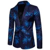 Men's Suits Blazers Brand Mens Fashion Blazer Floral Printed Slim Fit Blazer Masculino One Button Men's Blazer Coat 220826
