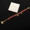 Collana classica con stella alla moda, bracciale da donna con rubino, doppia lettera G, accessori per gioielli di fidanzamento di San Valentino, senza scatola