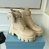 Damesontwerpers Rois Boots Ankle Martin Boots en Nylon Boot militair geïnspireerde gevechtsboei bevestigd aan de maat van de tas