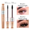QIC Thick Volume 4D 2 In 1 Mascara Telescopic Mascaras Lengthening Waterproof Long-lasting Natural Non Smudge Wholesale Beauty Eyes Makeup