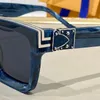 럭셔리 1.1 백만장자 선글라스 96006 여성용 디자이너 HOT mens 탑 선글라스의 섬세한 골드 패턴 풀 프레임 빈티지 블랙 그래피티 블루 안경 상자 포함