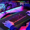 Mauspads Handgelenkstützen RGB Kimetsu no Yaiba Demon Slayer Mauspad Anime XL PC Gamer Tastatur Schreibtischmatte Gaming Zubehör Teppich Kawaii Laptop Mousepad T220825