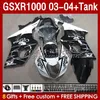 Suzuki GSXR-1000 K 3 GSX R1000 GSXR 1000 CC 03-04 BODY 147NO.12 1000CC GSXR1000 K3 03 04 GSX-R1000 2003 2004注入型型フェアリングキットホワイトグロッシー