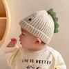 M492 baby kinderen gebreide hoeden schattige cartoon dinasaur wollen petten kinderen breien warme beanie hoed