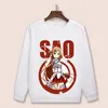 Sudaderas con capucha para hombre Sword Art Online Kirigaya Kazuto Kirito Yuuki Asuna O cuello Sudadera con capucha sudaderas abrigo Top camisa