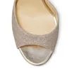 Vrouwen hoge hakken sexy sandaal EMSY 85mm Wit Goud Particle Glitter Sandalen dame bruiloft feestjurk pompen met doos