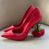 Ladys Ladies Ladys Salurma Lady Ladys Sapatos Rosa Pilhas de salto alto Pillage Ponto Ponto Europa America O tamanho da festa da primavera e outono da passarela