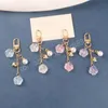 Creative Romantic Romantic Resin Flower Chifet Kelechains Heart Pearl Key Ring Femme Bag Sac Pendant Holder Key Holder Cadeaux