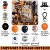 Autres fournitures de fête de fête 128pcs bricolage orange noir Halloween ballon guirlande arc chat chauve-souris citrouille momie ballons ballons boo décorations 220826