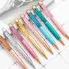 Quicksand Ballpoint Gold Pen Powder Points Freamling Metal Crystal Pen Student Crinting Office Signature Gift Th0155