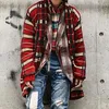 Men's Jackets Plus Size Knitted Long Sleeve Men Casual Loose Cardigan Autumn Winter Open Front Plaid Printed Cardigan Sweater Outerwear 220826