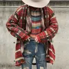 Men's Jackets Plus Size Knitted Long Sleeve Men Casual Loose Cardigan Autumn Winter Open Front Plaid Printed Cardigan Sweater Outerwear 220826