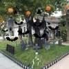 Outras festa festivas suprimentos de Halloween luminoso olhos decorações de morcego, sinal de jardim ao ar livre decoração de grama pendurada em preto preto grande decoração assustadora 220826