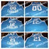 농구 유니폼 Menorth Carolina Tar Heels College 00 Eric Montross 12 Phil Ford 21 Donald Williams Retro Basketball Jersey Men 's Stitched Custom Number Nam