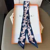 2022 Autumn Silk Scarf Small Long Thin Narrow Neckerchief Bag Strap Decoration H Home Imitated Silk Scarves All-Match Ribbon ZO6G