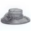 Wide Brim Hats Ladies Solid Vintage Sun Hat Wedding Racing Floral 8 Color