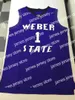 Basketball Jerseys Weber State Wildcats College Damian Lillard #1 White Black Purple Retro Basketball Jersey Mens Stitched Custom Any Number Name Jerseys