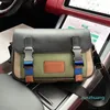 2022 Messenger Bag Double Hasp Men Handbag Flap Shoulder Bags Purse Canvas Genuine Leather High Quality Adjustable Wide Strap Classic Lettering 8 Colours