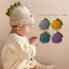 M492 baby kinderen gebreide hoeden schattige cartoon dinasaur wollen petten kinderen breien warme beanie hoed