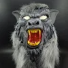 Maski imprezowe wilkołakowe maska ​​Halloween Big Bad Wolf Adult Full Head Wolf Mask Costium Accessory Maski 220826