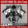 スズキGSXR1000 GSXR-1000 K 3 GSX R1000 GSXR 1000 CC K3 03 04 BODY 147NO.51 GSX-R1000 2003 2004 1000CC 2003-2004 OEM FAIRLING TANK BLACK WEST BLK BLK