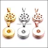 Charms Noosa Chunks Ginger Snaps Jewelry Sier Gold Color 18Mm Snap Button Base For Diy Bracelet Jewellery Findings Drop Delivery 2021 Dhbtp