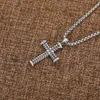 Colares Cross Chain Pingente 18k Colar de Ouro Longo Clássico Moda Menina Prata Mulheres Fine Jewelry Homens