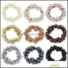 Haarschmuck Frau Elegante Perle Krawatten Perlen Mädchen Scrunchies Gummibänder Pferdeschwanzhalter Weiches Gummiband Scrunchy Drop Delive Dhjx1