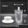 Packing Bags 100Ml 200Ml 250Ml 300Ml 380Ml 500Ml Empty Standup Plastic Drink Packaging Bag Spout Pouch For Beverage Liquid Juice Milk Dhmzw