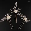 Cabeças de cabeceira artesanal vintage Bohemian Crystal Headpins Cheteddress 3pcs Fashion Pearl Flower Bridal Hair Acessórios Tiaras