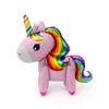 3D -montering Rainbow Horse Balloon Baby Birthday Decorative Aluminium Balloons